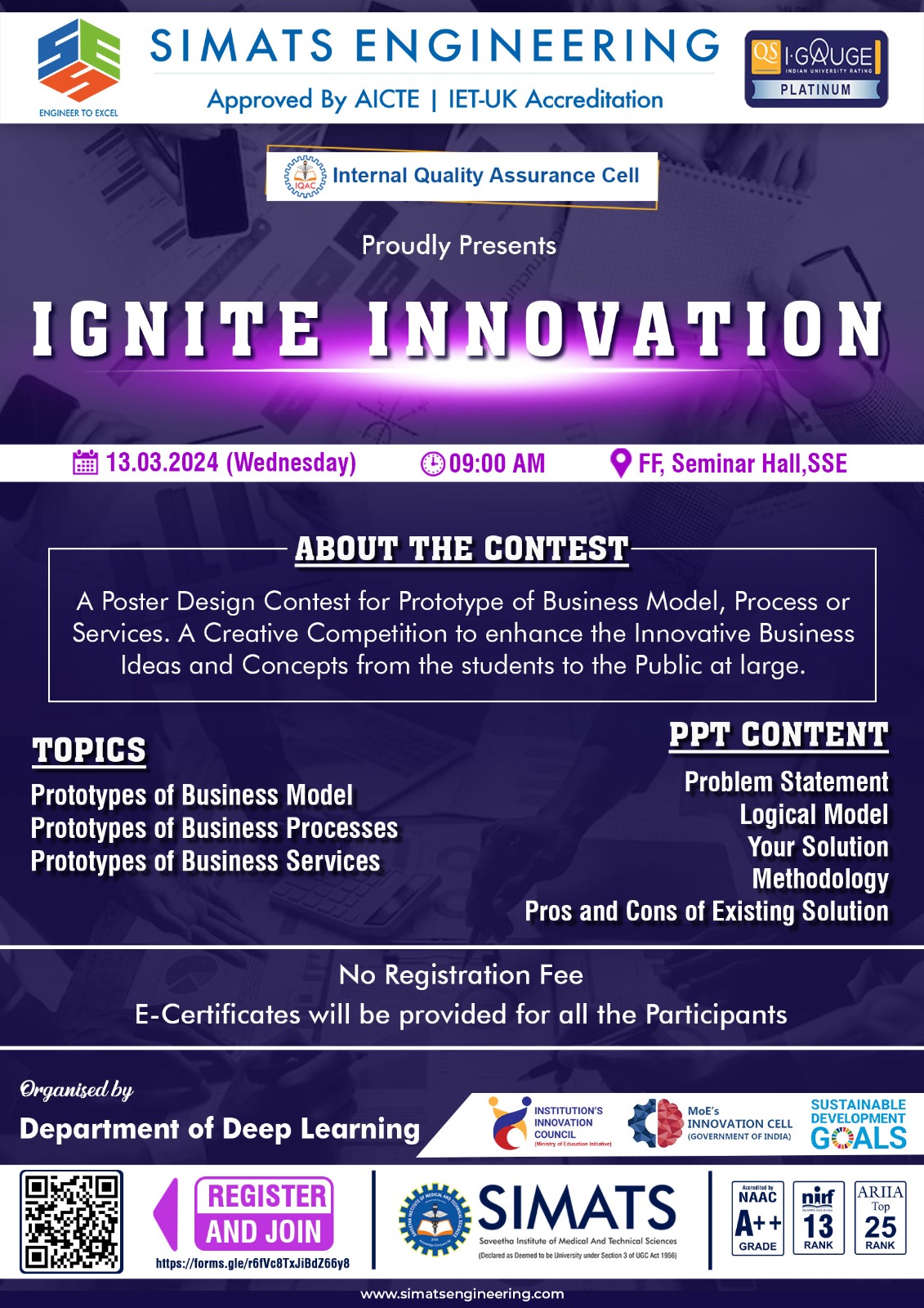 Poster Design Contests for Prototypes of Business Model/ Processes/ Services 2024